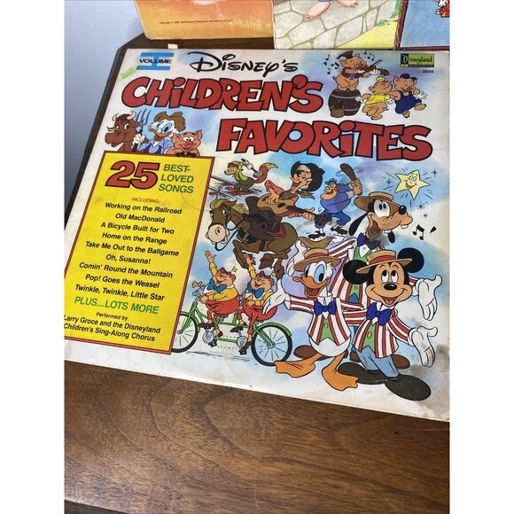 Vintage Childrens Records Lot 12 Walt Disney Donald Duck Smurfs Mother Goose - Picture 9 of 13